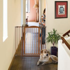Tall One-Touch Gate Ii In Brown