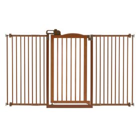 Tall One-Touch Gate Ii Wide In Brown