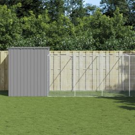 Dog House Light Grey Galvanized Steel Large Durable Dog House