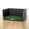 Dog Grass Pad with High Walls and Tray, Indoor Potty Tray for Puppy Training, Pee Pad Holder with Artificial Grass