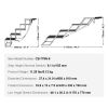 Dog Stair for Cars, Wide 5-step Dog Car Steps, Folding Dog Car Ramp with Nonslip Surface, Portable Pet Steps Lightweight Aluminum for Car
