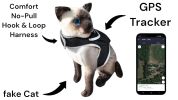 Mini Long Term Rechargeable GPS Dog Collar Tracking Device Waterproof Size:L