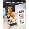 Stainless Steel Dog Washing Station, 50 inch Pet Grooming Tub w/ Stairs, PE Water Filter Board