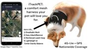 Mini Wearable Cat Tracker GPS Waterproof Rechargeable GSM Pet Locator Size:L