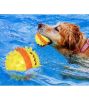 Pet Chew Toy Interactive Treat Toy Squeaky Bounce Toy with Rope for Aggressive Dog Chewers