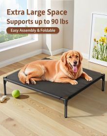 Pet Bed, No Assembly Required, Foldable, Portable, Waterproof & Moisture-Proof, Breathable & Antibacterial, All-Season Sleeping Mat for Cats and Dogs (Color: Oxford cloth S)